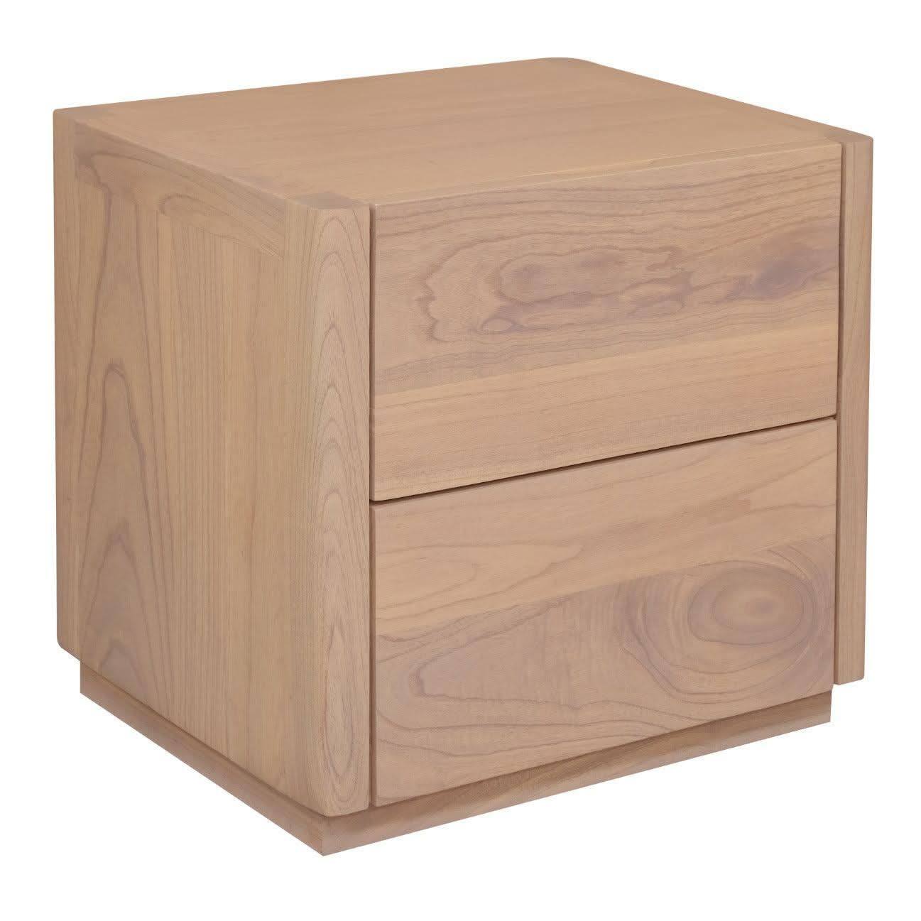GATSBY WHITE CEDAR (MINDI WOOD) 2 DRAWER BEDSIDE TABLE NATURAL - MyChocolateWood