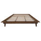 Gatsby Solid Mindi Timber Queen Platform Bed in Walnut - Chocolate Wood