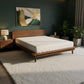 Gatsby Solid Mindi Timber Queen Platform Bed in Walnut - Chocolate Wood