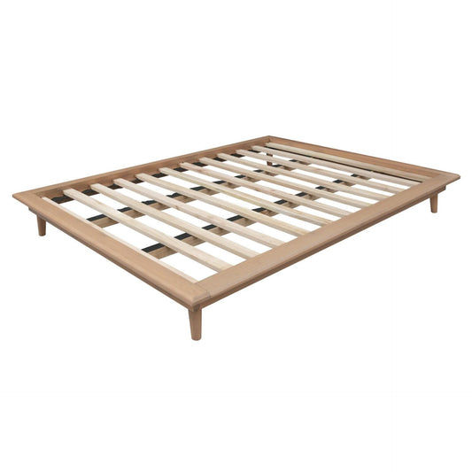 GATSBY WHITE CEDAR QUEEN PLATFORM BED NATURAL - MyChocolateWood