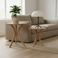 GATSBY WHITE CEDAR ROUND SIDE TABLE SET NATURAL - MyChocolateWood