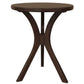 Gatsby Solid Mindi Timber Round Side Table / Lamp Table Set in Walnut - Chocolate Wood
