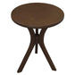 Gatsby Solid Mindi Timber Round Side Table / Lamp Table Set in Walnut - Chocolate Wood
