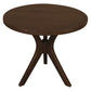 Gatsby Solid Mindi Timber Round Side Table / Lamp Table Set in Walnut - Chocolate Wood