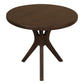 Gatsby Solid Mindi Timber Round Side Table / Lamp Table Set in Walnut - Chocolate Wood