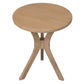 Gatsby Solid Mindi Timber Small Round Side Table / Lamp Table in Natural - Chocolate Wood