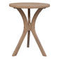 Gatsby Solid Mindi Timber Small Round Side Table / Lamp Table in Natural - Chocolate Wood