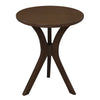 Gatsby Solid Mindi Timber Small Round Side Table / Lamp Table in Walnut - Chocolate Wood