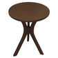 GATSBY WHITE CEDAR SMALL ROUND SIDE TABLE/LAMP TABLE WALNUT - MyChocolateWood