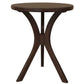GATSBY WHITE CEDAR SMALL ROUND SIDE TABLE/LAMP TABLE WALNUT - MyChocolateWood