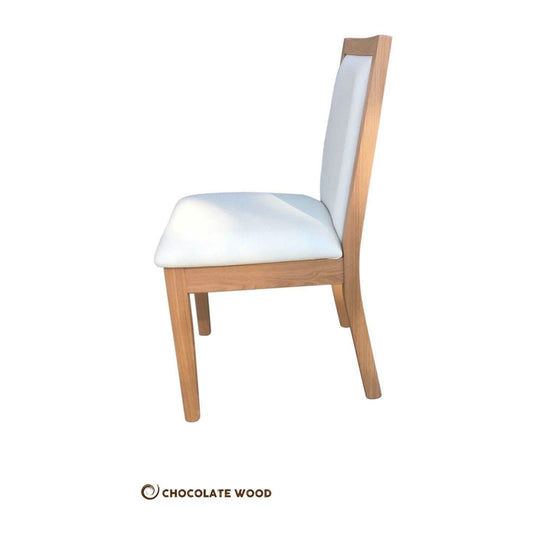 GEMMA SOLID TASSIE OAK DINING CHAIR IN CLEAR LACQUER