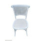 GIBRALTAR HAMPTON ROUND PARQUETRY DINING TABLE 150CM + 4 MARSEILLE WHITE DINING CHAIRS - MyChocolateWood