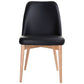 GLADIS TOP GRAIN LEATHER DINING CHAIR IN BLACK - MyChocolateWood