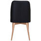 GLADIS TOP GRAIN LEATHER DINING CHAIR IN BLACK - MyChocolateWood