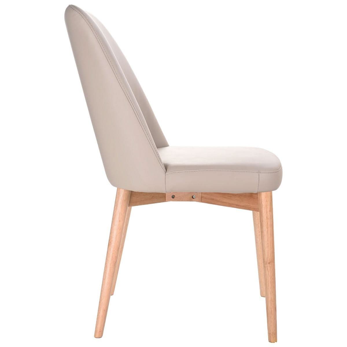 GLADIS TOP GRAIN LEATHER DINING CHAIR IN MOCHA - MyChocolateWood