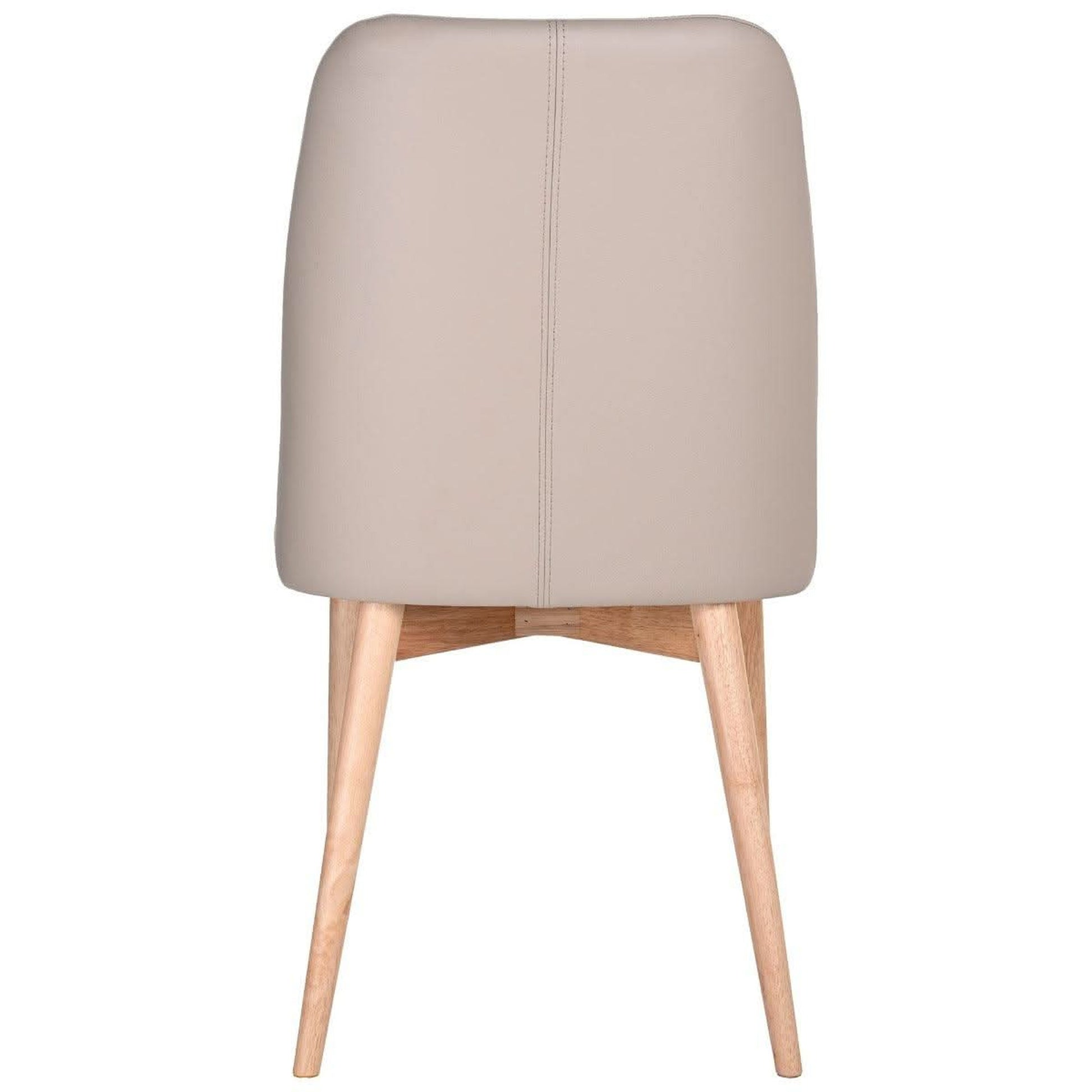 Gladis Top Grain Leather Dining Chair in Mocha - Chocolate Wood