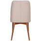 Gladis Top Grain Leather Dining Chair in Mocha with Blackwood Legs - Chocolate Wood