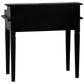Glasmere Solid Mahogany 6-Drawer Secretary Desk in Black - Chocolate Wood