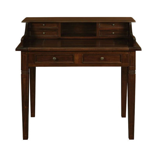 GLASMERE SOLID MAHOGANY TIMBER SECRETARY DESK WITH 6 DRAWERS - MAHOGANY - MyChocolateWood