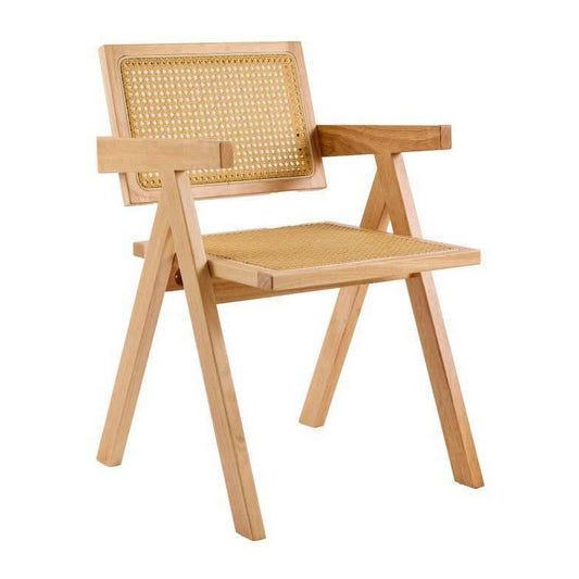 GLENDA TIMBER/ RATTAN CHAIR HAMPTON LOUNGE CHAIR IN NATURAL