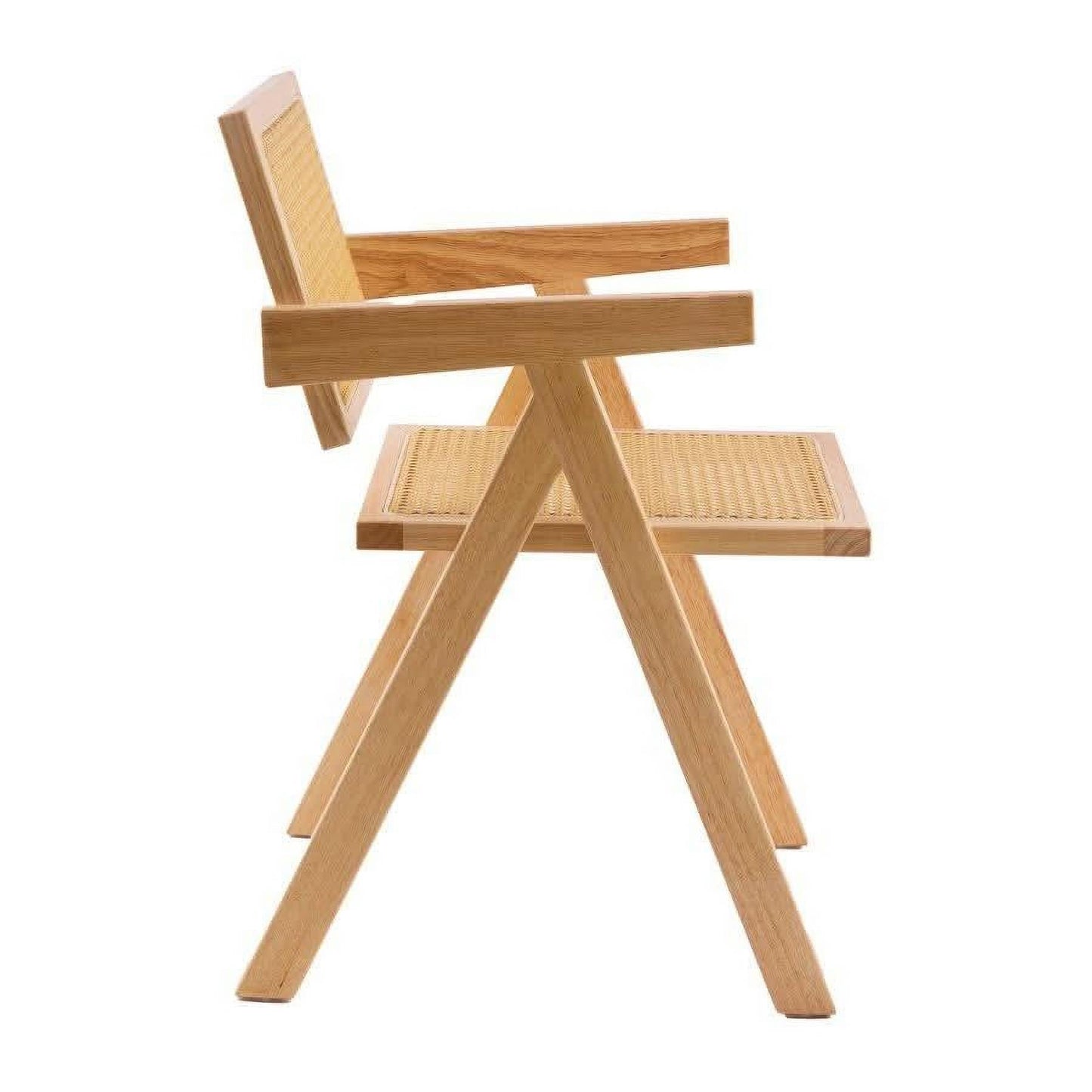 GLENDA TIMBER/ RATTAN CHAIR HAMPTON LOUNGE CHAIR IN NATURAL