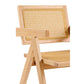 GLENDA TIMBER/ RATTAN CHAIR HAMPTON LOUNGE CHAIR IN NATURAL - MyChocolateWood