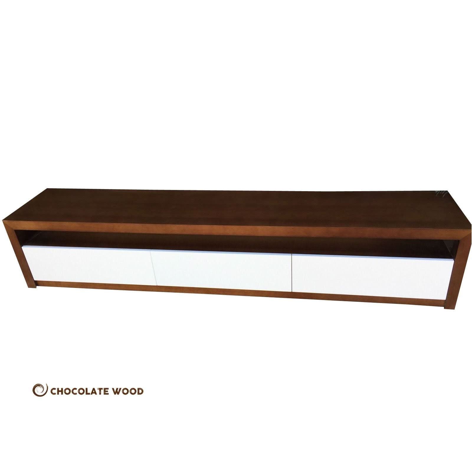 GLENFIELD 3 DRAWER TASSIE OAK TV/ENTERTAINMENT UNIT - MyChocolateWood