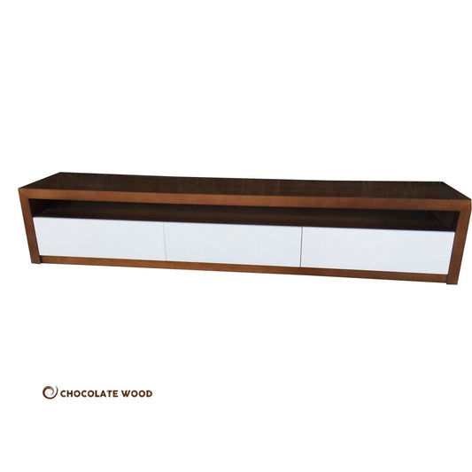 GLENFIELD 3 DRAWER TASSIE OAK TV/ENTERTAINMENT UNIT - MyChocolateWood