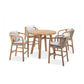 GLOSTER ACACIA WOOD & ROPE 5 - PIECE BAR SETTING - MyChocolateWood