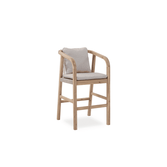 GLOSTER ACACIA WOOD & ROPE 5 - PIECE BAR SETTING - MyChocolateWood
