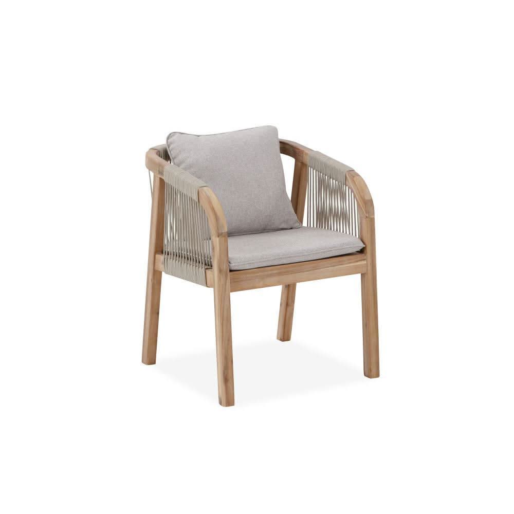 GLOSTER ACACIA WOOD & ROPE 7 - PIECE DINING SUITE - MyChocolateWood