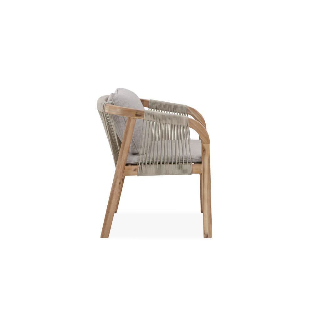 GLOSTER ACACIA WOOD & ROPE 7 - PIECE DINING SUITE - MyChocolateWood