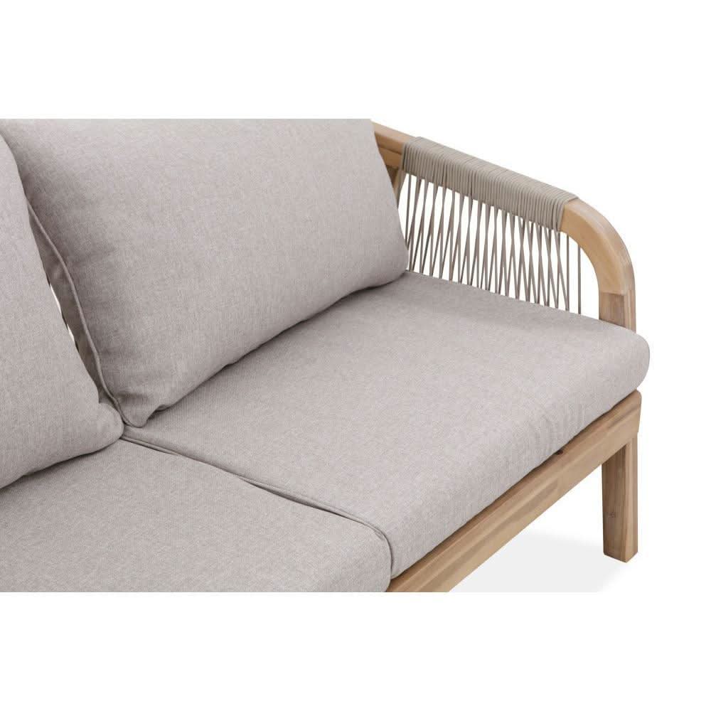 GLOSTER ACACIA WOOD & ROPE LARGE 4 - PIECE OUTDOORS SETTING - MyChocolateWood