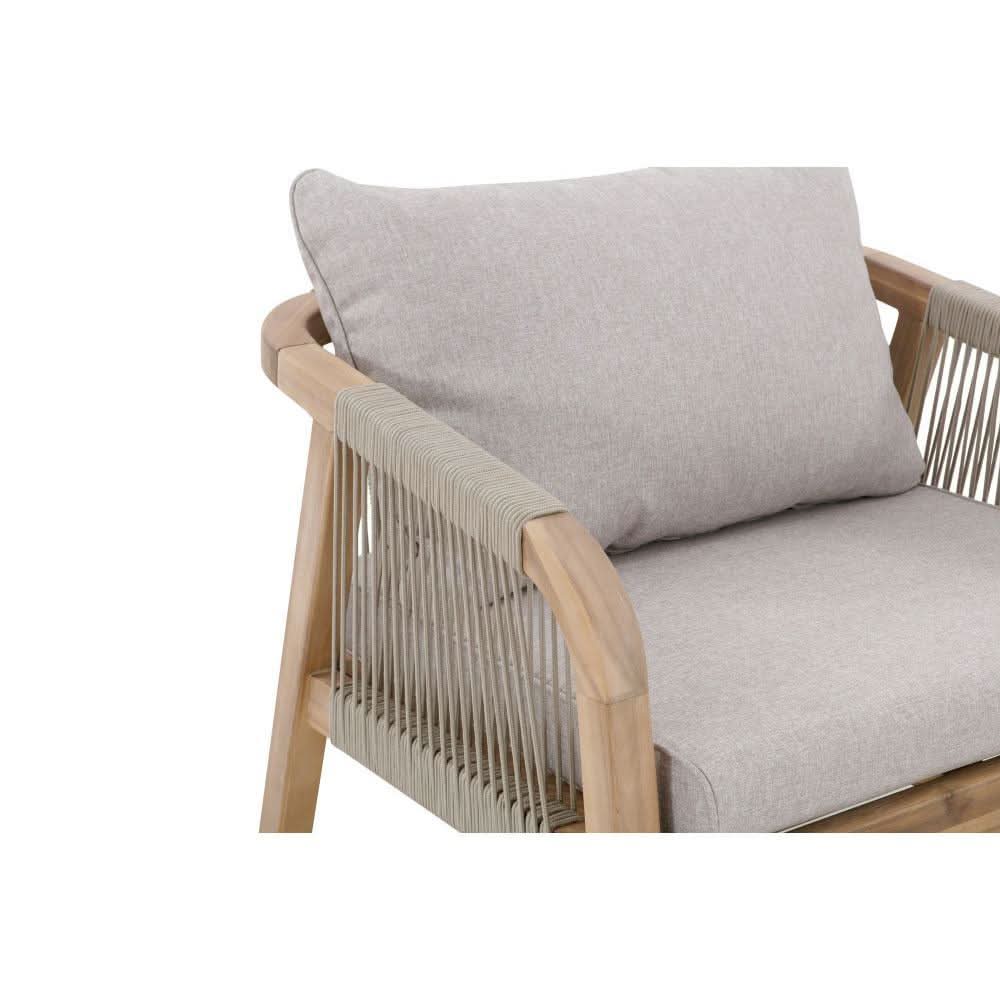 GLOSTER ACACIA WOOD & ROPE LARGE 4 - PIECE OUTDOORS SETTING - MyChocolateWood