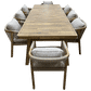 GLOSTER SOLID ACACIA WOOD & ROPE 9-PIECE DINING SUITE - MyChocolateWood