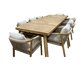 GLOSTER SOLID ACACIA WOOD & ROPE 9-PIECE DINING SUITE - MyChocolateWood