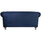 GOTCHA 2-SEATER CHESTERFIELD SOFA IN NAVY VELVET - MyChocolateWood