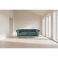 Gotcha 3-Seater Chesterfield Sofa in Green Velvet - Chocolate Wood
