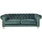 GOTCHA 3-SEATER CHESTERFIELD SOFA IN GREEN VELVET - MyChocolateWood