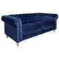 GOTCHA 3-SEATER CHESTERFIELD SOFA IN NAVY VELVET - MyChocolateWood