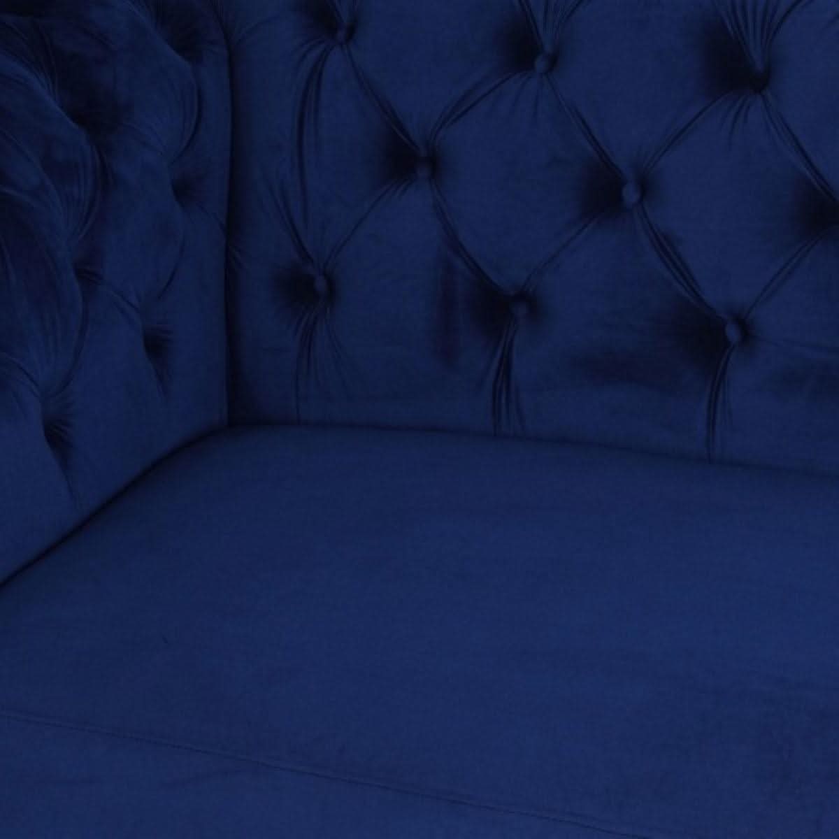 GOTCHA 3-SEATER CHESTERFIELD SOFA IN NAVY VELVET - MyChocolateWood
