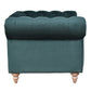 Gotcha Chesterfield Armchair in Green Velvet - Chocolate Wood