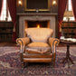 GRACELAND ANTIQUE PREMIUM GRADE LEATHER ARMCHAIR IN CARAMEL - MyChocolateWood