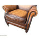 GRACELAND ANTIQUE PREMIUM GRADE LEATHER ARMCHAIR IN CARAMEL - MyChocolateWood