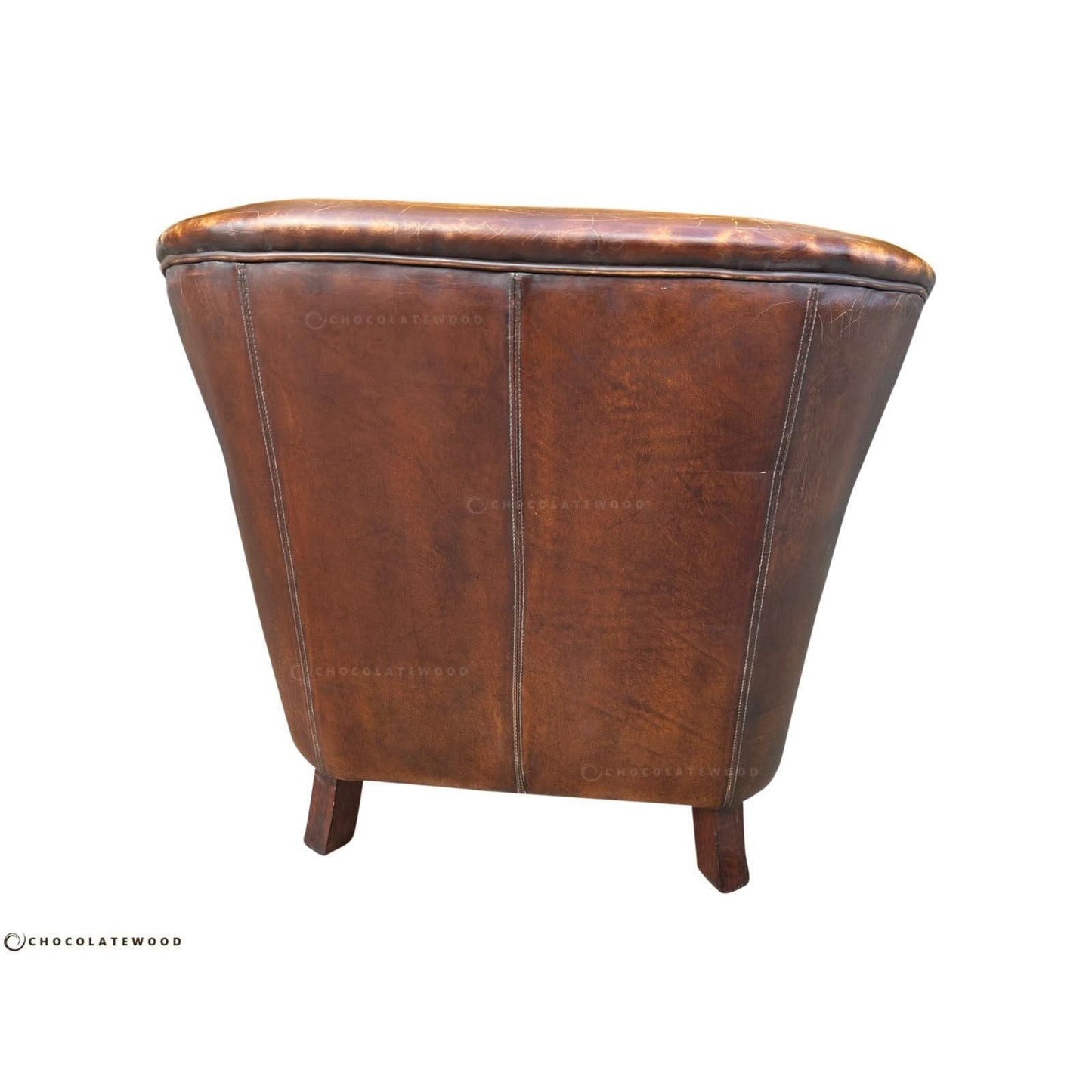 GRACELAND ANTIQUE PREMIUM GRADE LEATHER ARMCHAIR IN CARAMEL - MyChocolateWood