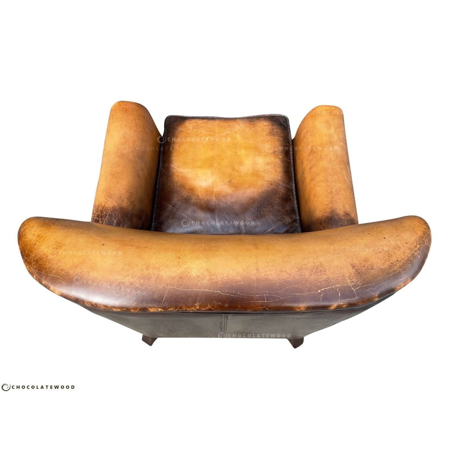 GRACELAND ANTIQUE PREMIUM GRADE LEATHER ARMCHAIR IN CARAMEL - MyChocolateWood