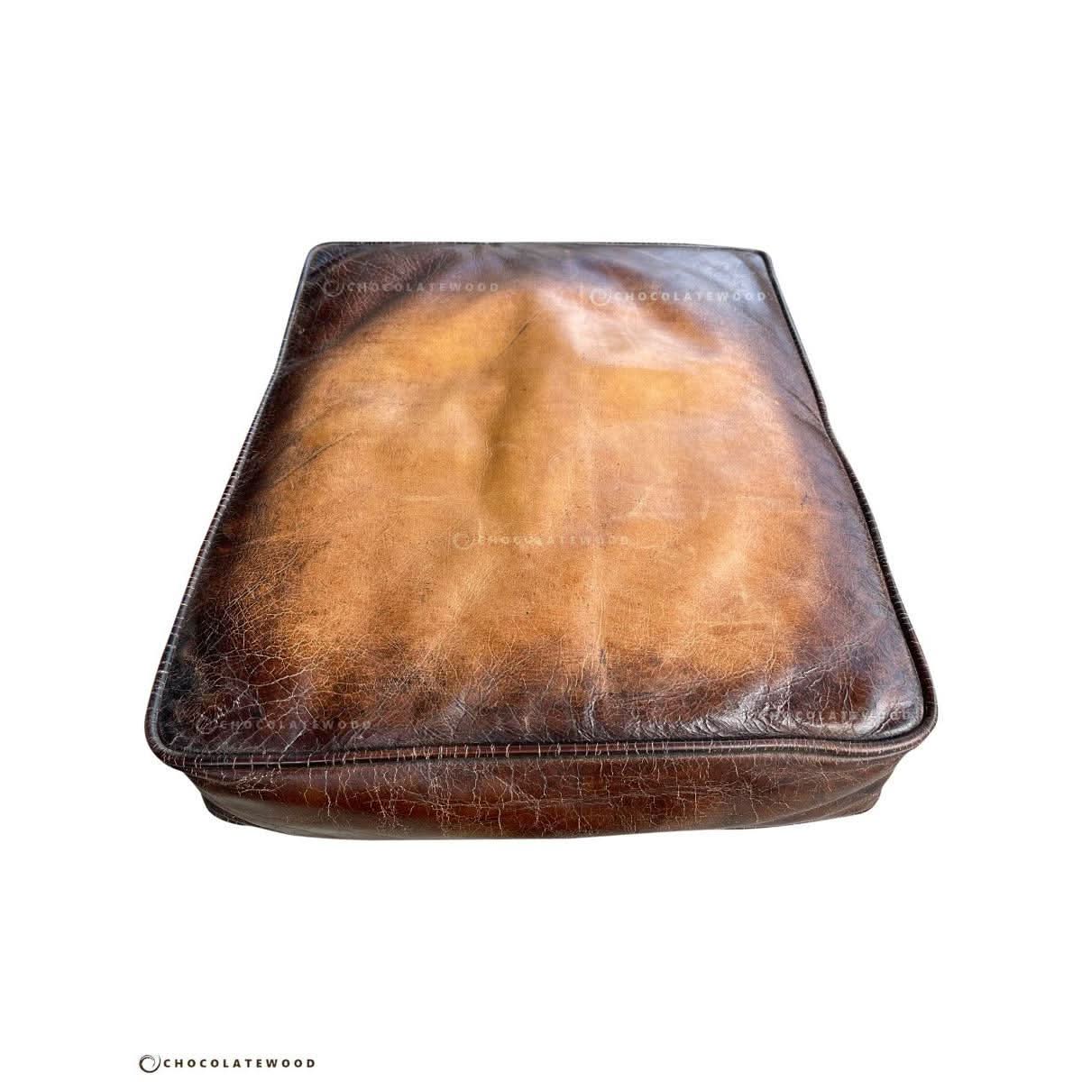 GRACELAND ANTIQUE PREMIUM GRADE LEATHER ARMCHAIR IN CARAMEL - MyChocolateWood