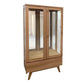 GRANVILLE DISPLAY CABINET IN SOLID TASSIE OAK & A CLEAR LACQUER FINISH - MyChocolateWood