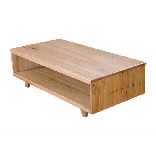 GRANVILLE SOLID TASSIE OAK COFFEE TABLE IN CLEAR LACQUER FINISH