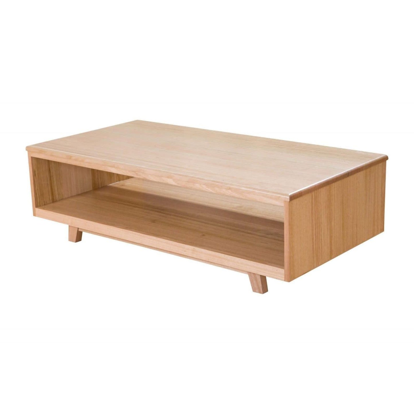 GRANVILLE SOLID TASSIE OAK COFFEE TABLE IN CLEAR LACQUER FINISH